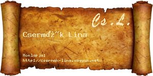Csermák Lina névjegykártya